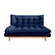 Sillón (sofá cama) mediano (love seat) de 3 posiciones-azul obscuro futones