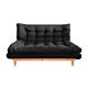 Sillón (sofá cama) mediano (love seat) de 3 posiciones-negro futones